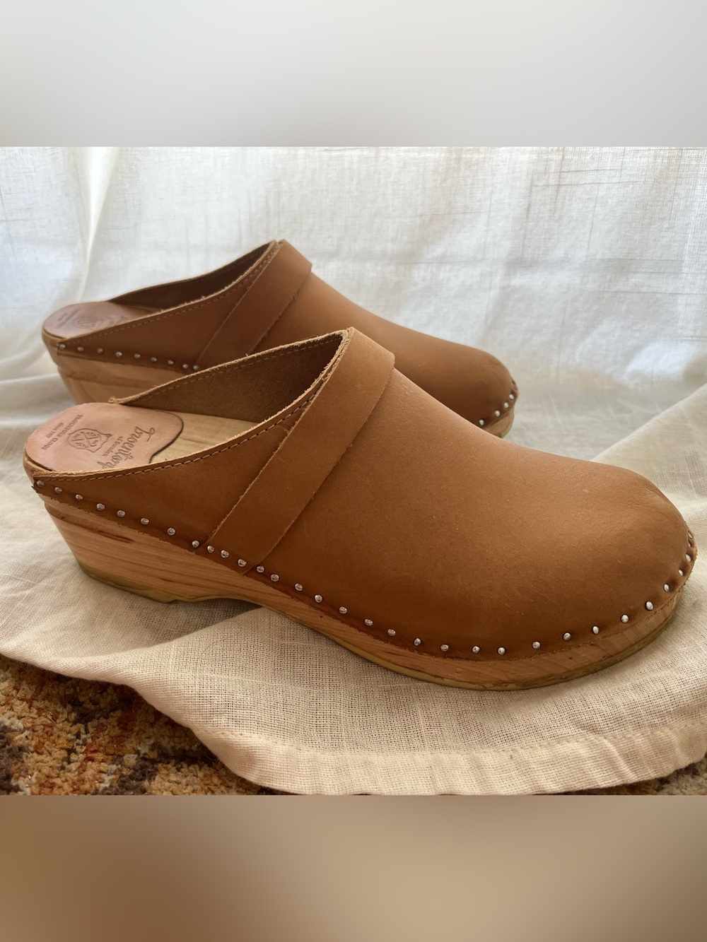 Troentorp Of Sweden• Brown Leather Clogs• Sz 38